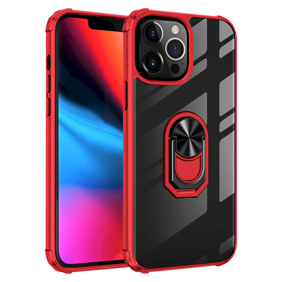 iPhone 13 Pro Uyumlu NXXA Mola Kapak-Kırmızı