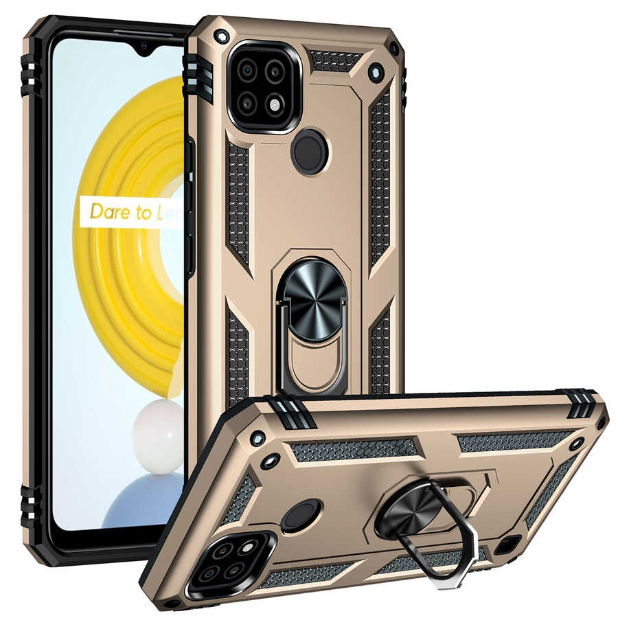 Realme C21 Kılıf NXXA Vega Kapak-Gold