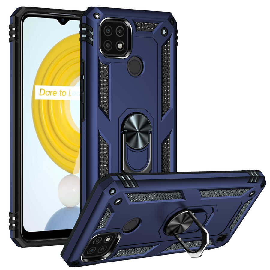 Realme C21 Kılıf NXXA Vega Kapak-Mavi