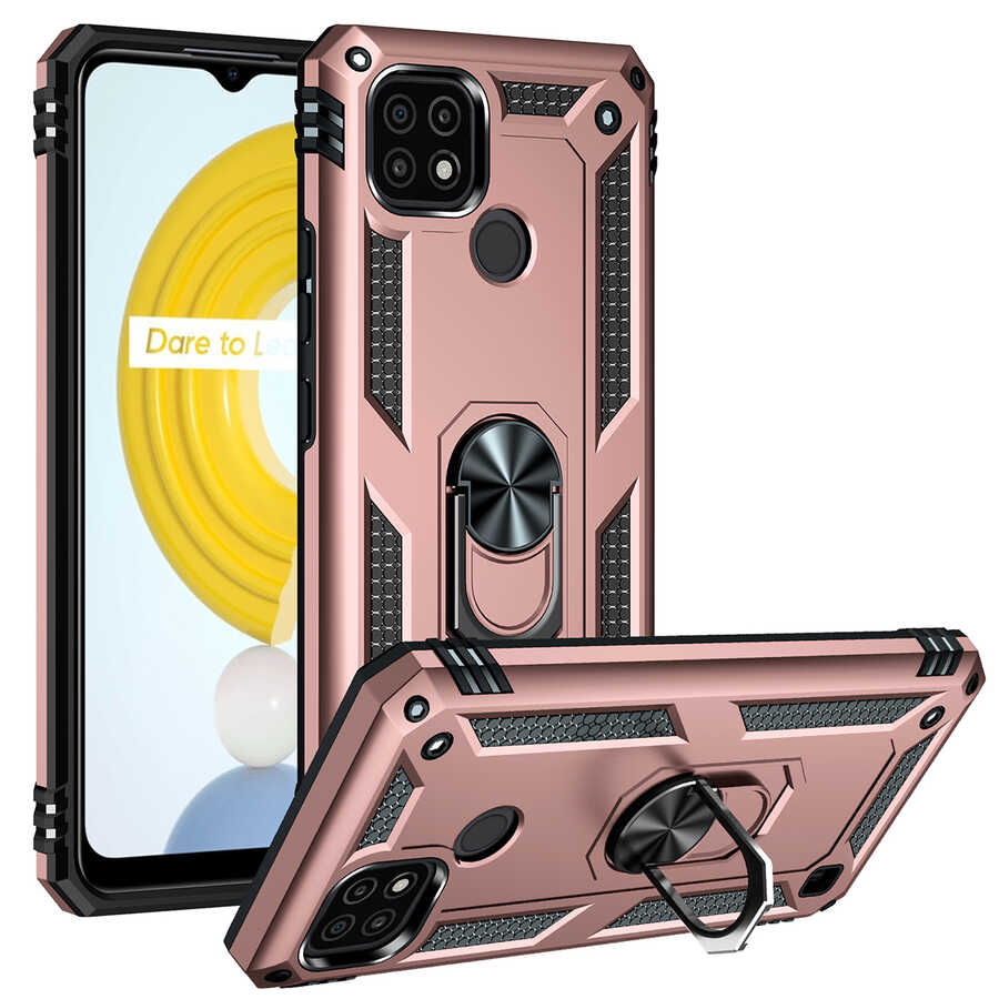 Realme C21 Kılıf NXXA Vega Kapak-Rose Gold