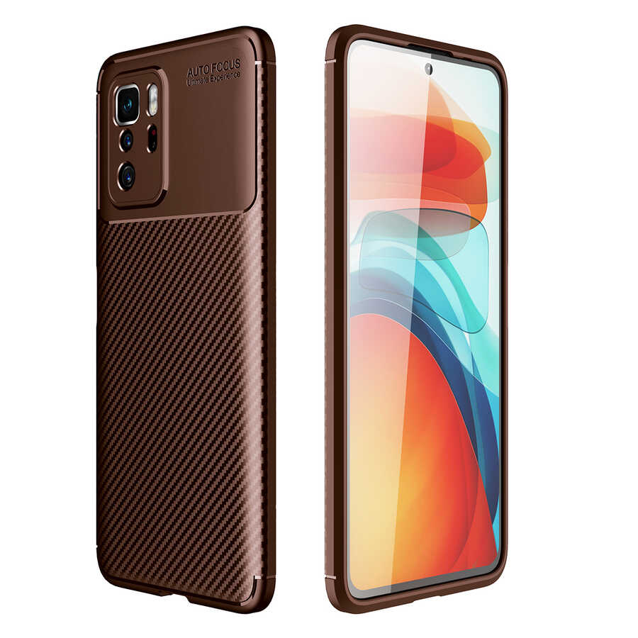 Xiaomi Poco X3 GT Kılıf NXXA Negro Silikon Kapak-Kahverengi