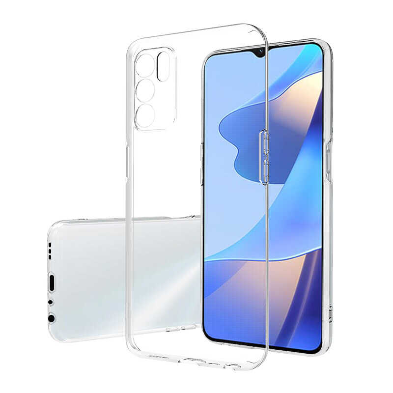 Oppo A16 Kılıf NXXA Süper Silikon Kapak-Renksiz