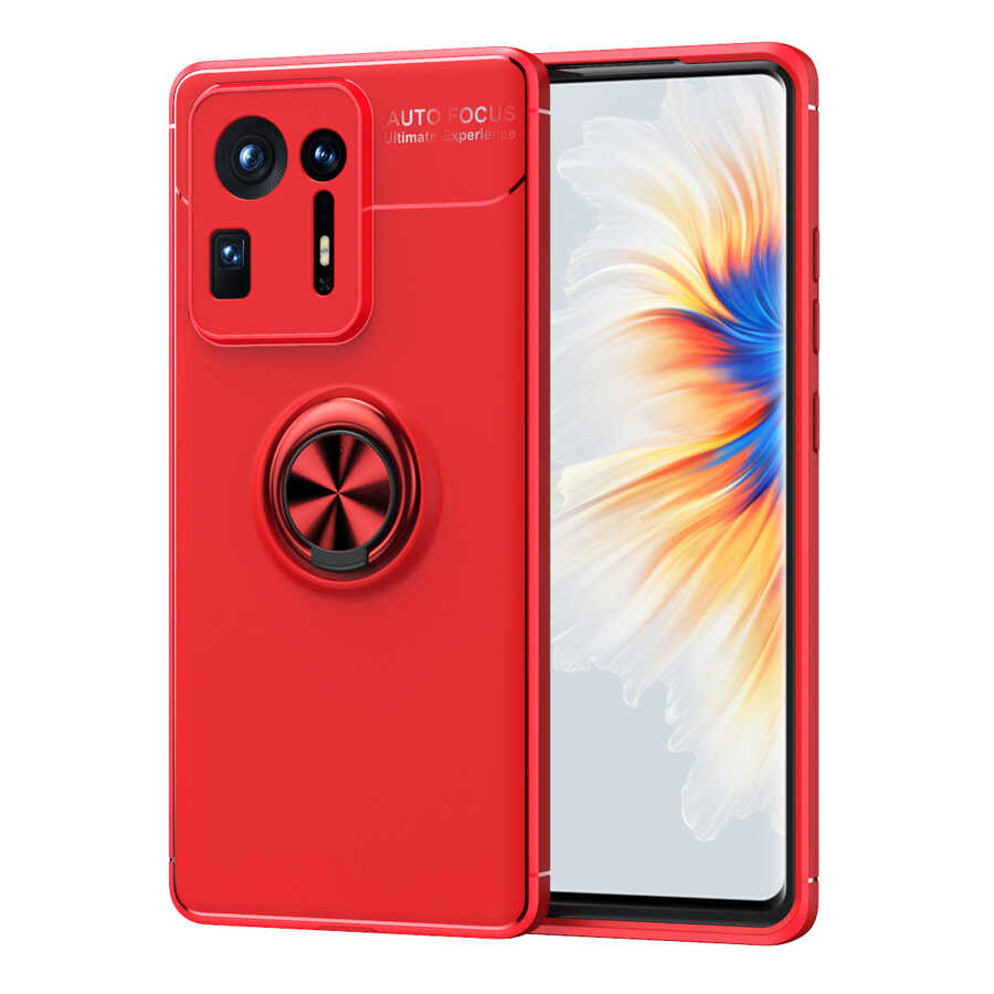 Xiaomi Mi Mix 4 Kılıf NXXA Ravel Silikon Kapak-Kırmızı