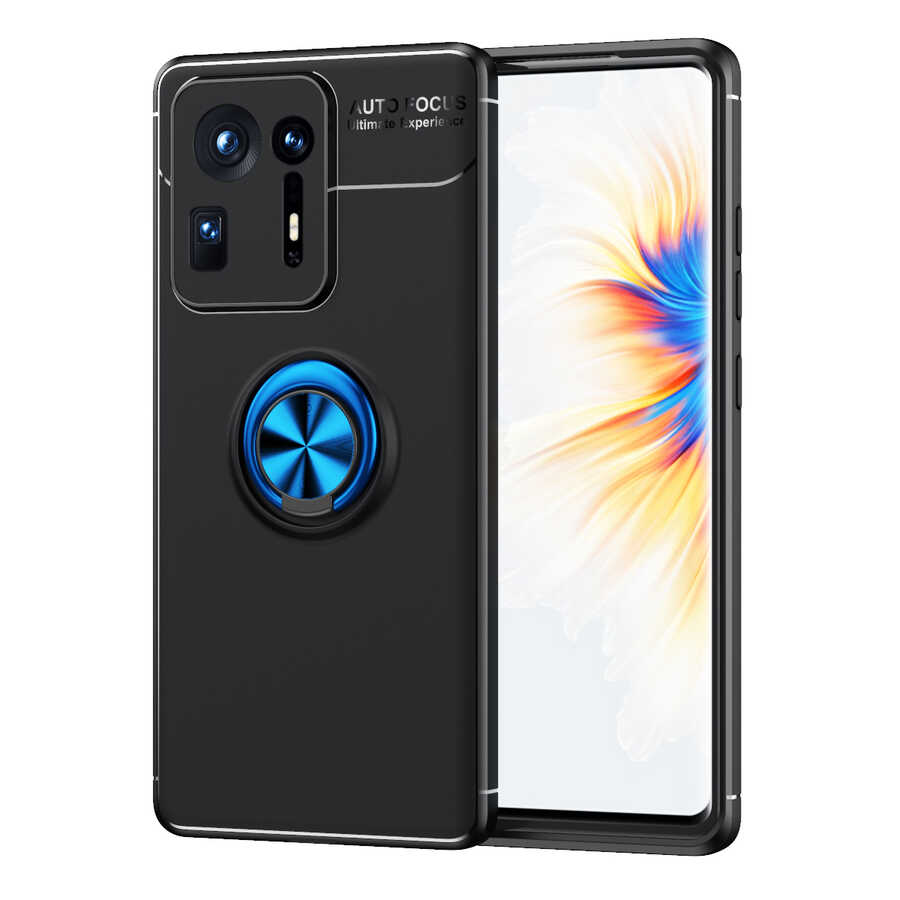 Xiaomi Mi Mix 4 Kılıf NXXA Ravel Silikon Kapak-Siyah-Mavi