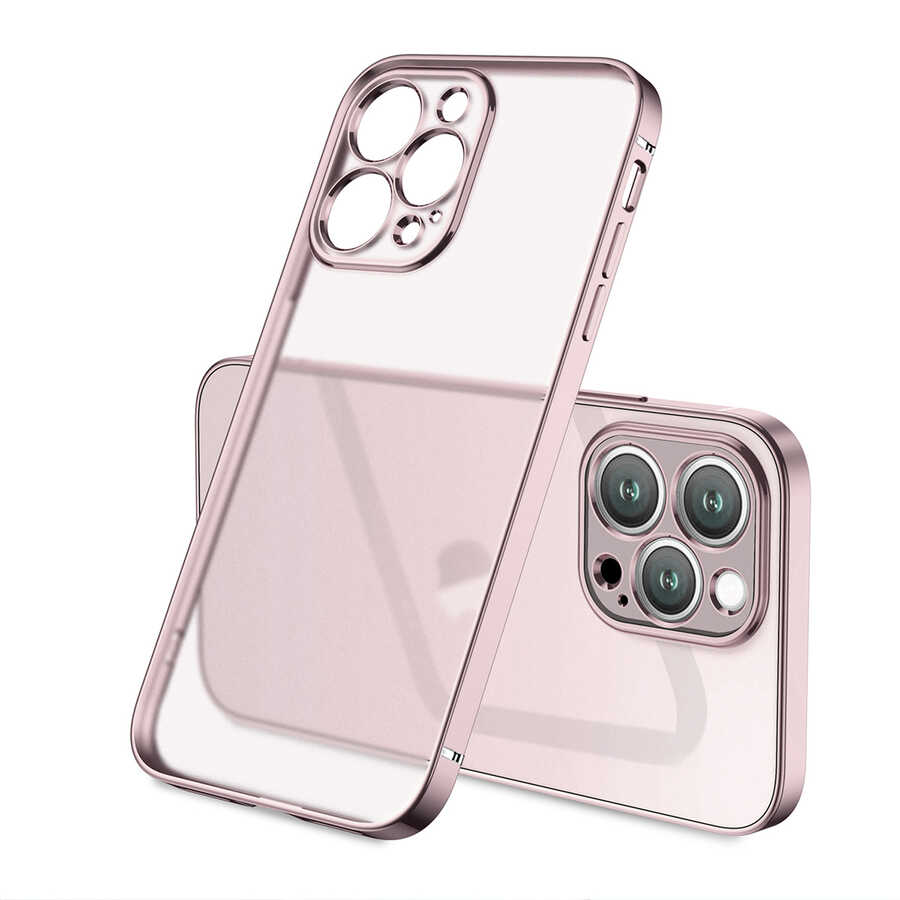 iPhone 13 Pro Kılıf NXXA Mat Gbox Kapak-Rose Gold