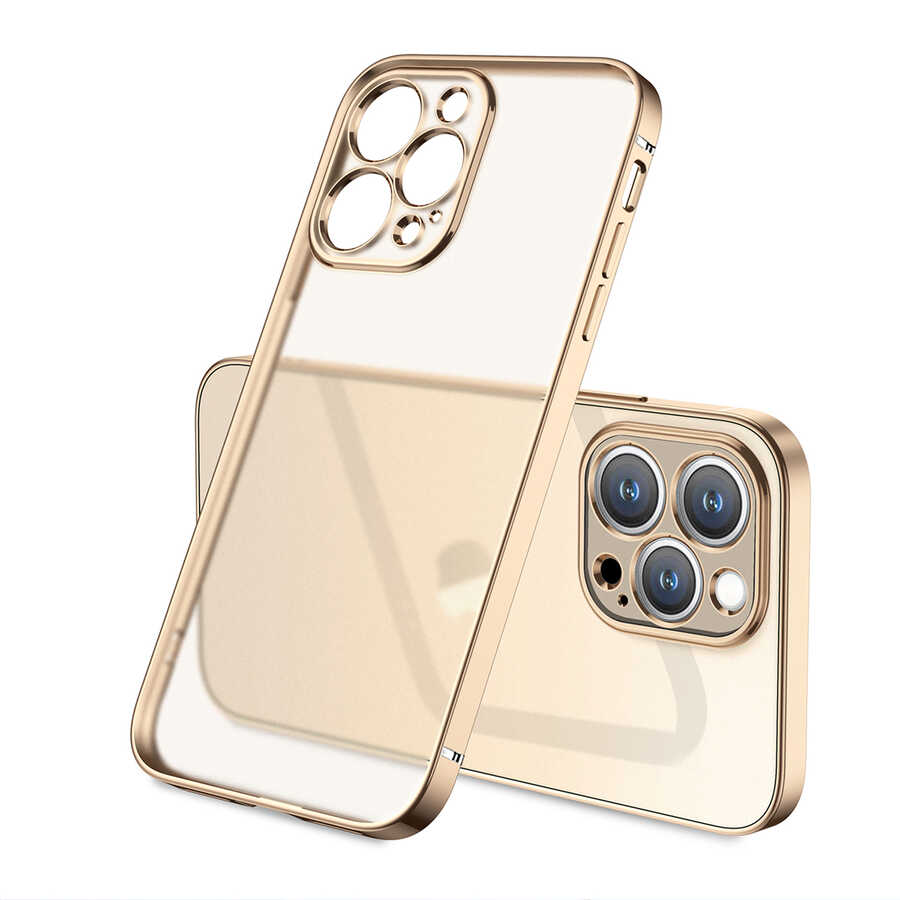 iPhone 13 Pro Uyumlu NXXA Mat Gbox Kapak-Gold