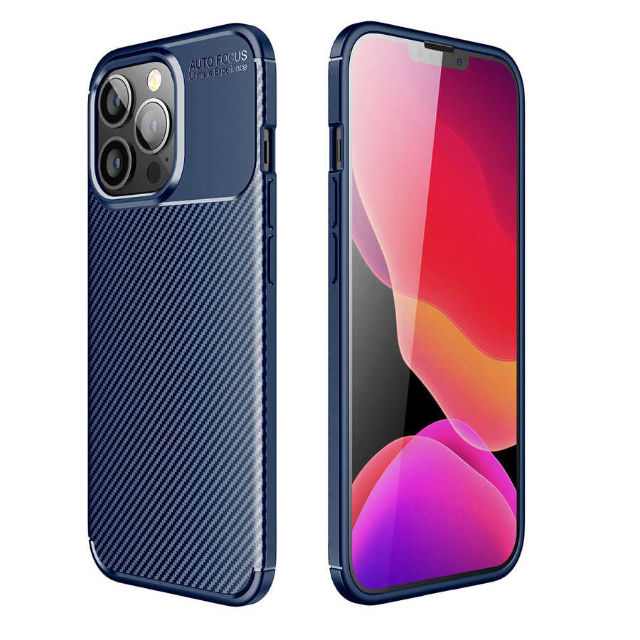 iPhone 13 Pro Max Kılıf NXXA Negro Silikon Kapak-Lacivert