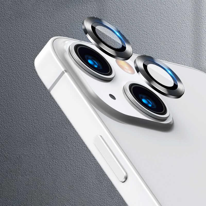 iPhone 13 Mini Uyumlu NXXA CL-04 Kamera Lens Koruyucu-Gri