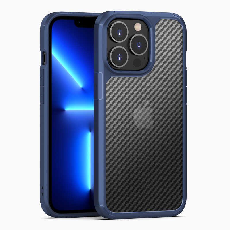 iPhone 13 Pro Max Uyumlu NXXA İnoks Kapak-Mavi