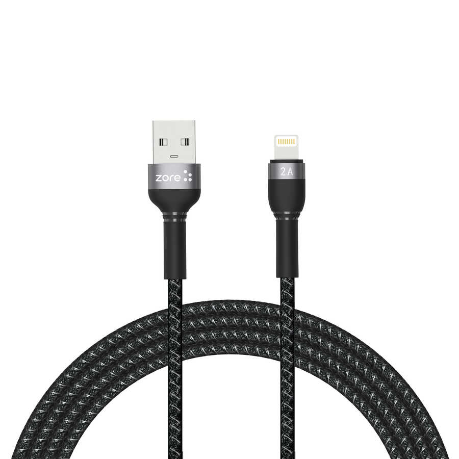 Siyah Shira Serisi Lightning Usb Kablo 2 Metre