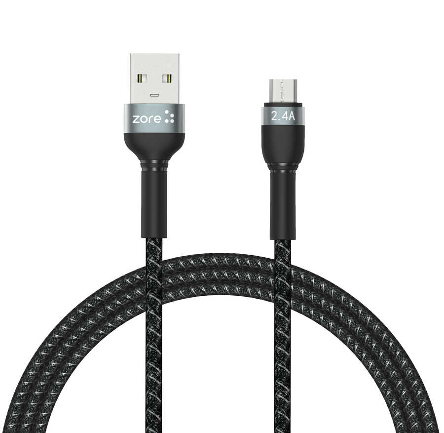 Siyah Shira Serisi Micro Usb Kablo 1 Metre