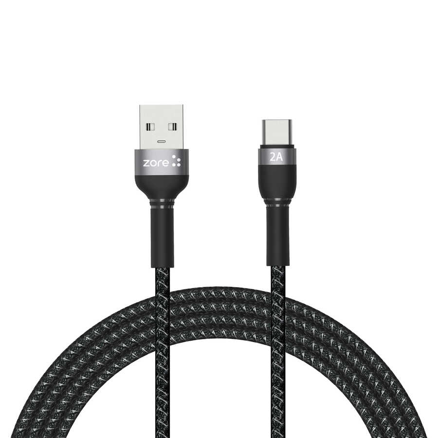 Siyah Shira Serisi Type-c Usb Kablo 2 Metre