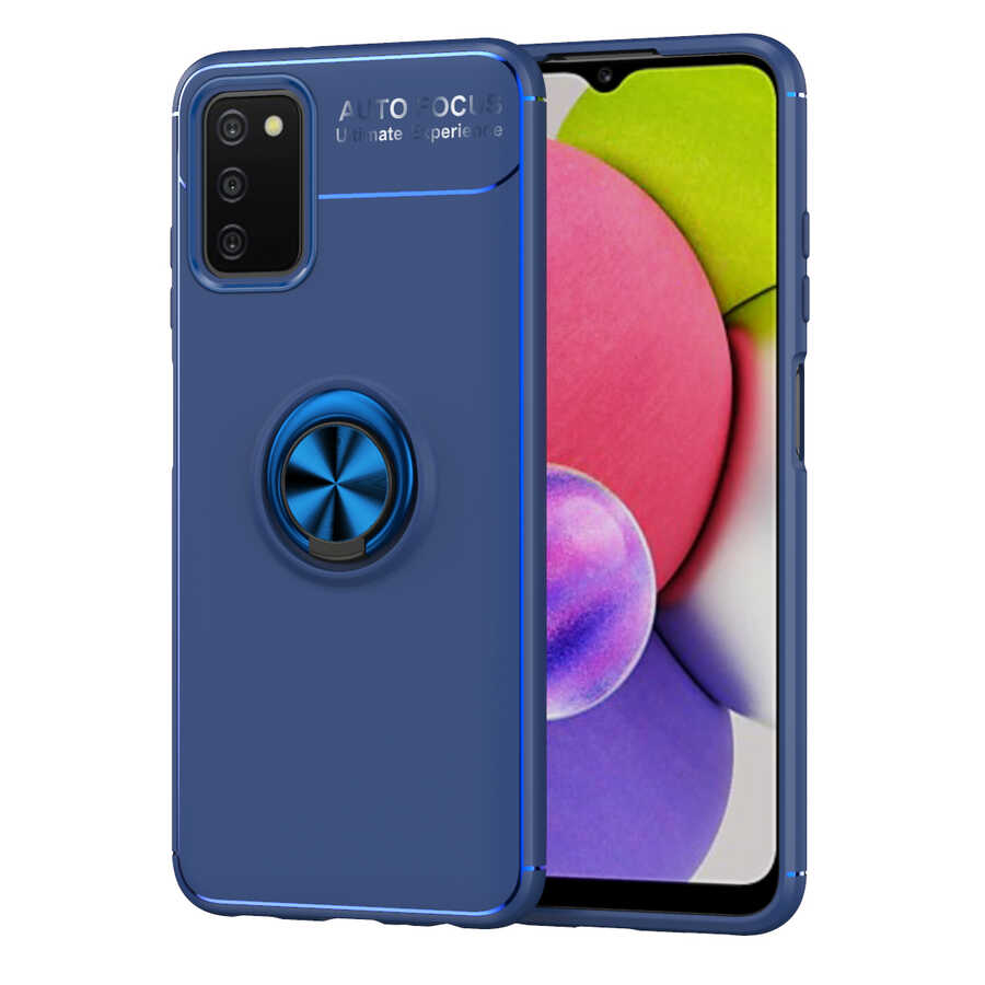 Galaxy A03s Kılıf NXXA Ravel Silikon Kapak-Mavi
