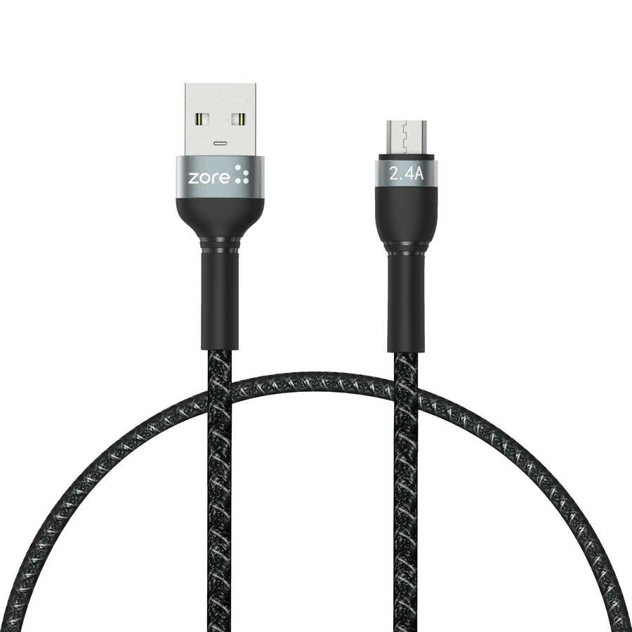 Siyah Shira Serisi Micro Usb Kablo 30 cm