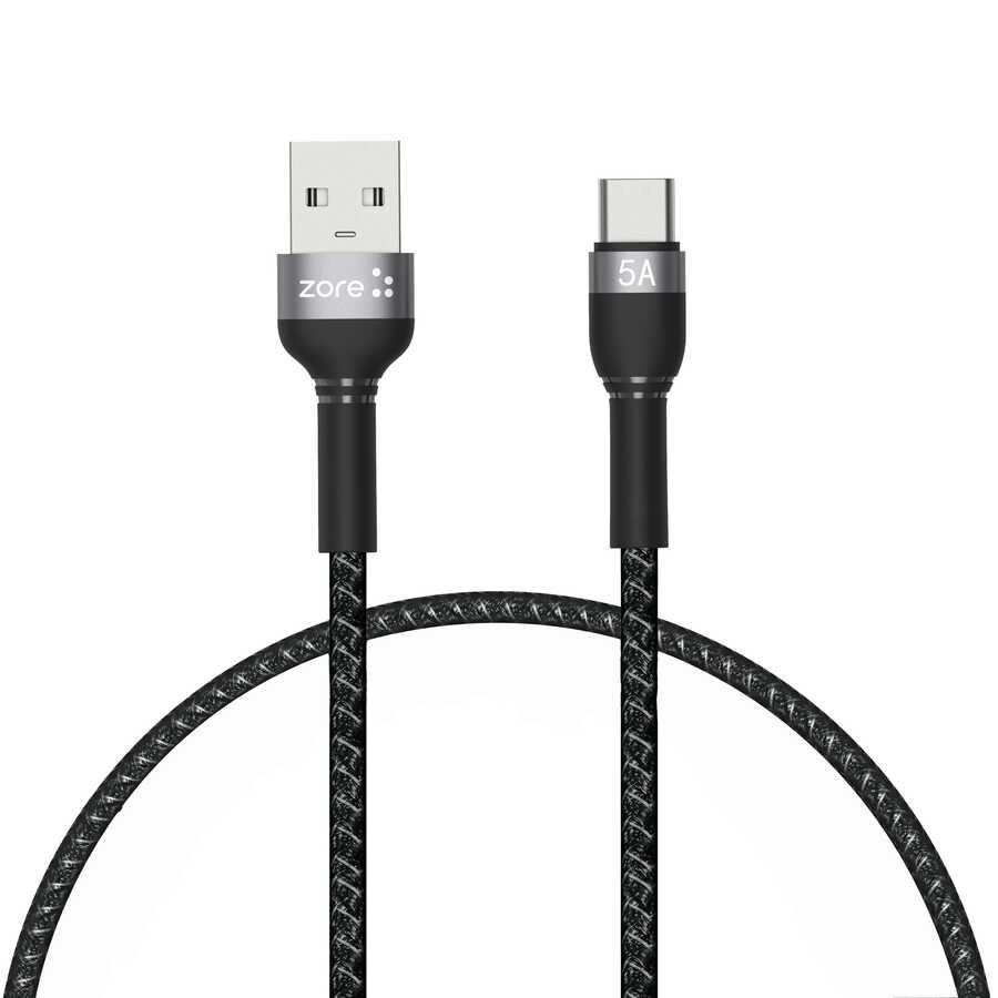 Siyah Shira Serisi Type-c Usb Kablo 30 cm