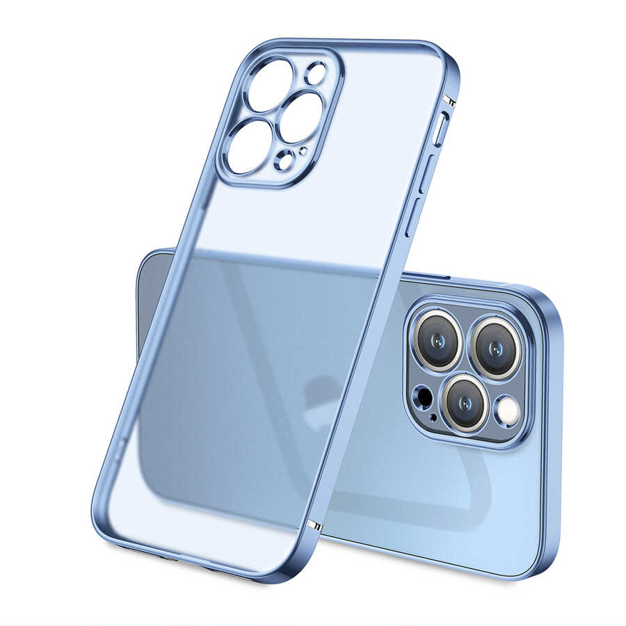 iPhone 12 Pro Uyumlu NXXA Mat Gbox Kapak-Mavi