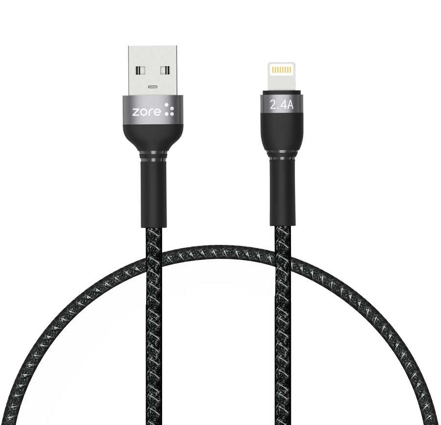 Siyah Shira Serisi Lightning Usb Kablo 30 cm