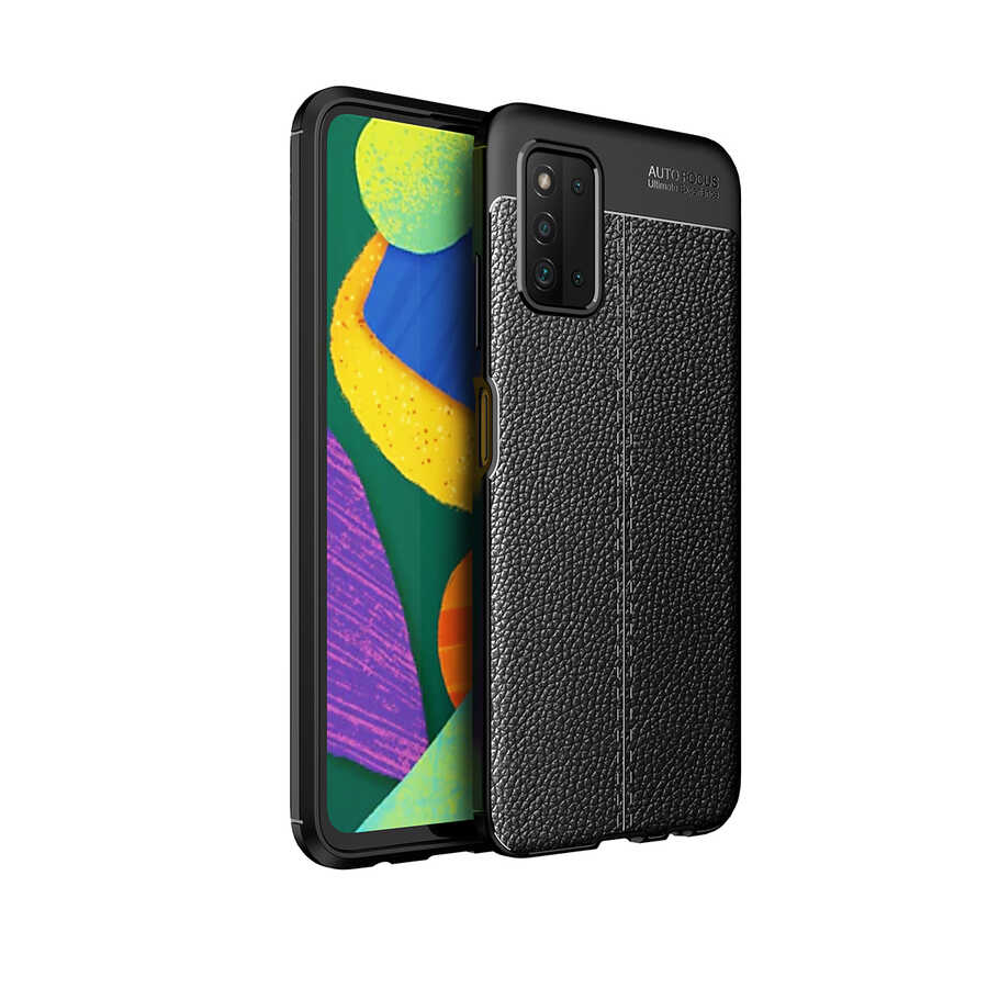 Galaxy A03S Kılıf NXXA Niss Silikon Kapak-Siyah