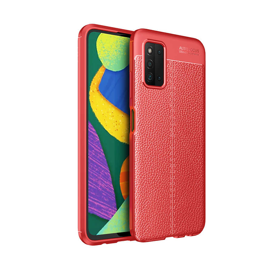 Galaxy A03S Kılıf NXXA Niss Silikon Kapak-Kırmızı