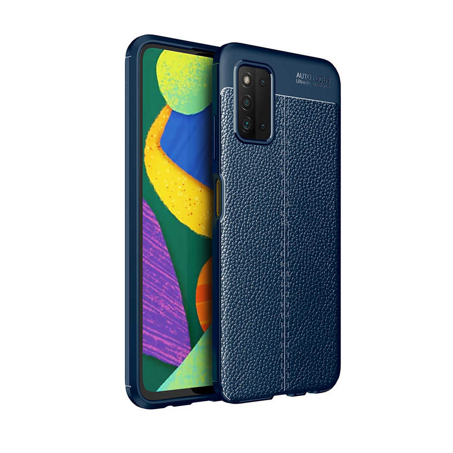 Galaxy A03S Kılıf NXXA Niss Silikon Kapak-Lacivert