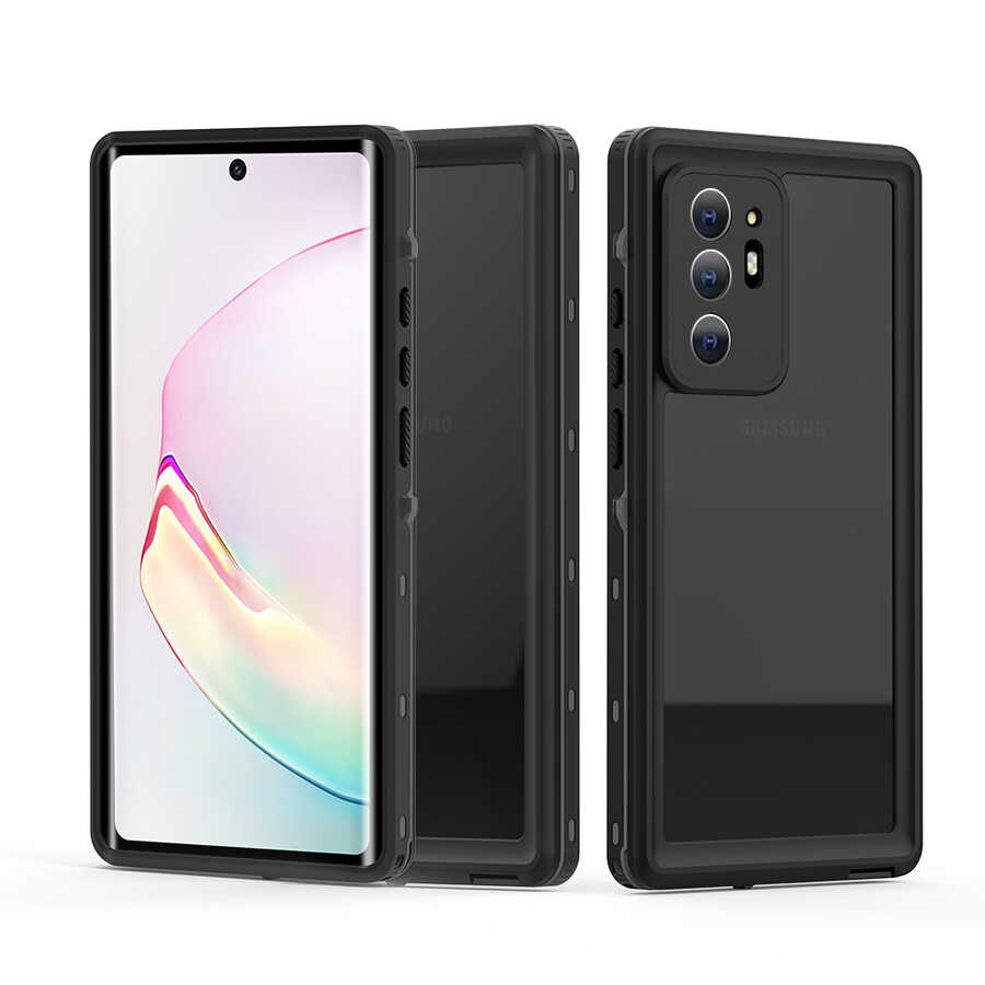 Galaxy Note 20 Ultra Kılıf 1-1 Su Geçirmez Kılıf-Siyah