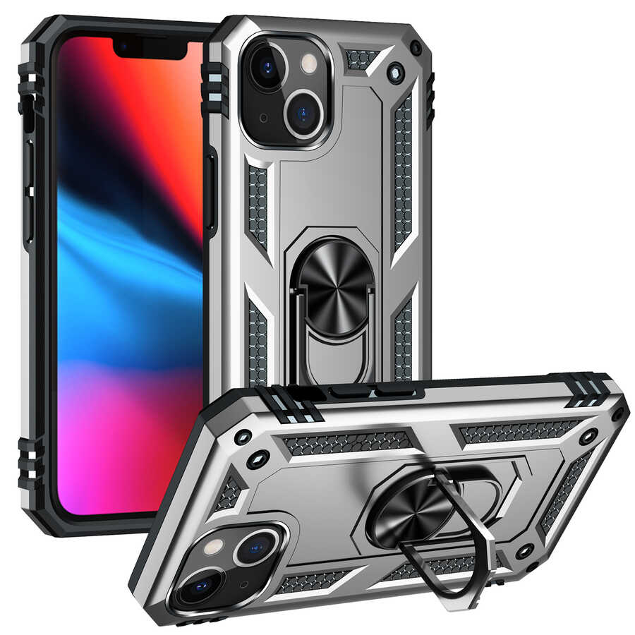 iPhone 13 Mini Kılıf NXXA Vega Kapak-Gri