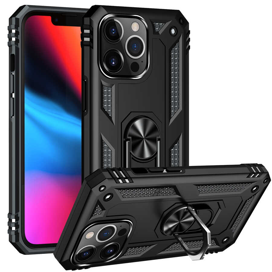 iPhone 13 Pro Kılıf NXXA Vega Kapak-Siyah