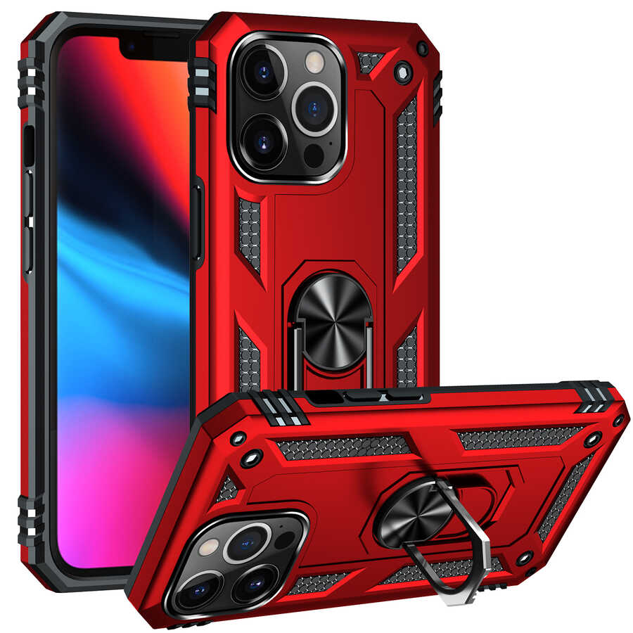 iPhone 13 Pro Kılıf NXXA Vega Kapak-Kırmızı