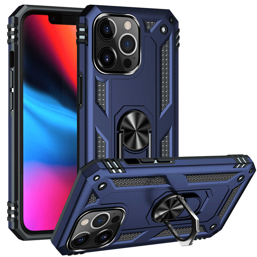 iPhone 13 Pro Max Kılıf NXXA Vega Kapak-Mavi