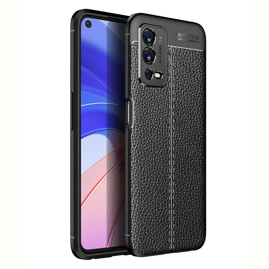 Oppo A55 4G Kılıf NXXA Niss Silikon Kapak-Siyah