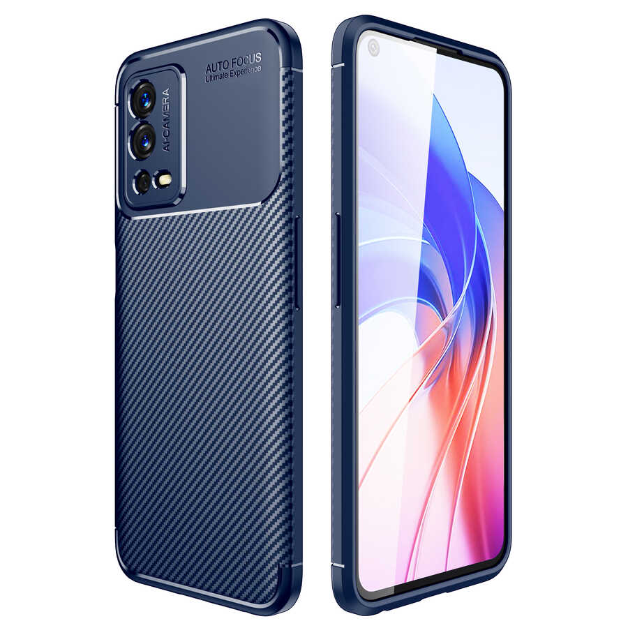 Oppo A55 4G Kılıf NXXA Negro Silikon Kapak-Lacivert