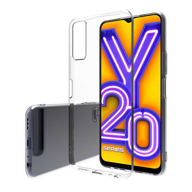 Vivo Y20 Kılıf NXXA Süper Silikon Kapak-Renksiz