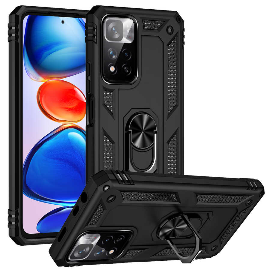 Xiaomi Redmi Infinix Note 11 Pro Plus 5G Kılıf NXXA Vega Kapak-Siyah