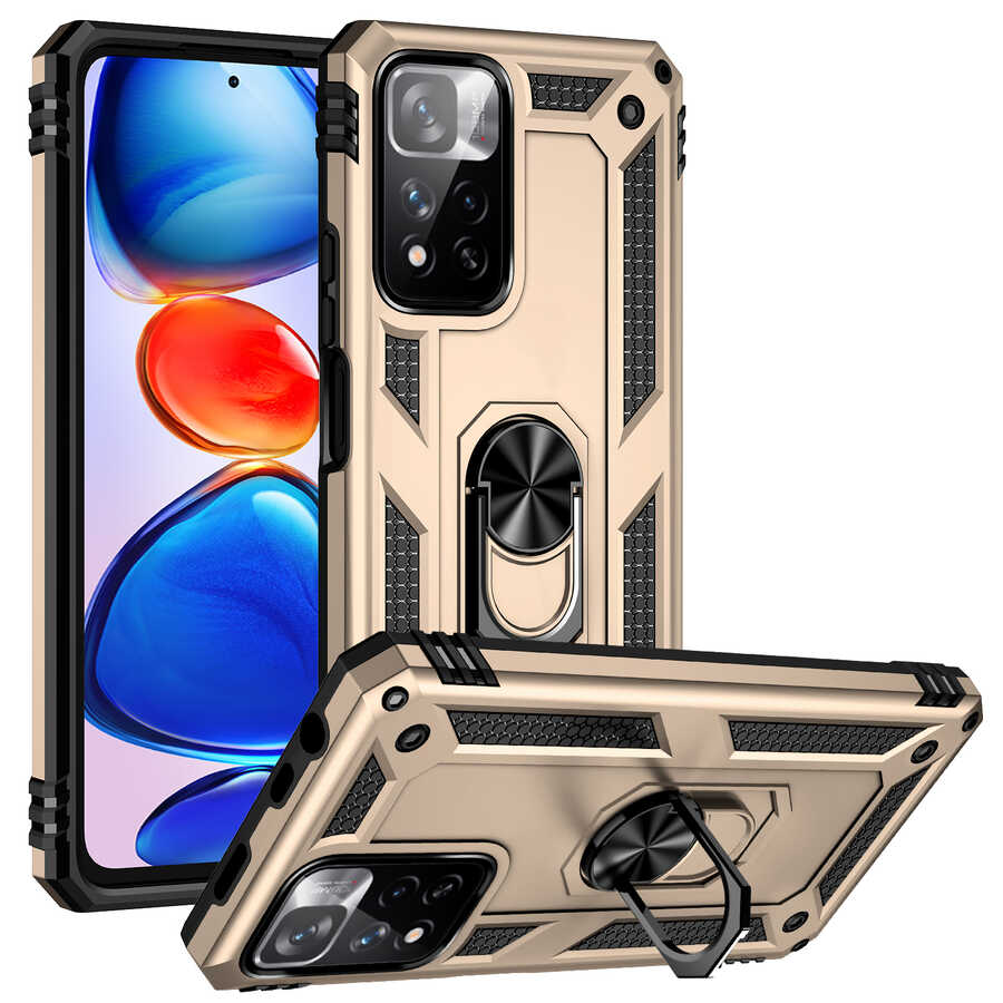 Xiaomi Redmi Infinix Note 11 Pro Plus 5G Kılıf NXXA Vega Kapak-Gold