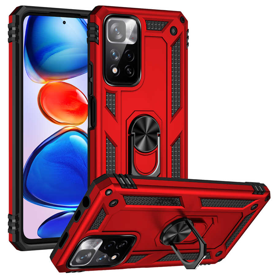 Xiaomi Redmi Infinix Note 11 Pro Plus 5G Kılıf NXXA Vega Kapak-Kırmızı