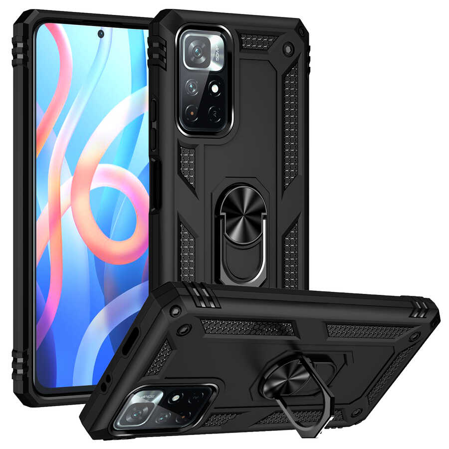 Xiaomi Redmi Note 11T 5G Kılıf NXXA Vega Kapak-Siyah