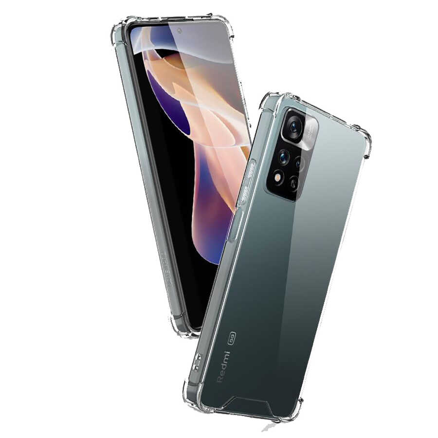 Xiaomi Redmi Infinix Note 11 Pro Plus 5G Kılıf NXXA Nitro Anti Shock Silikon-Renksiz