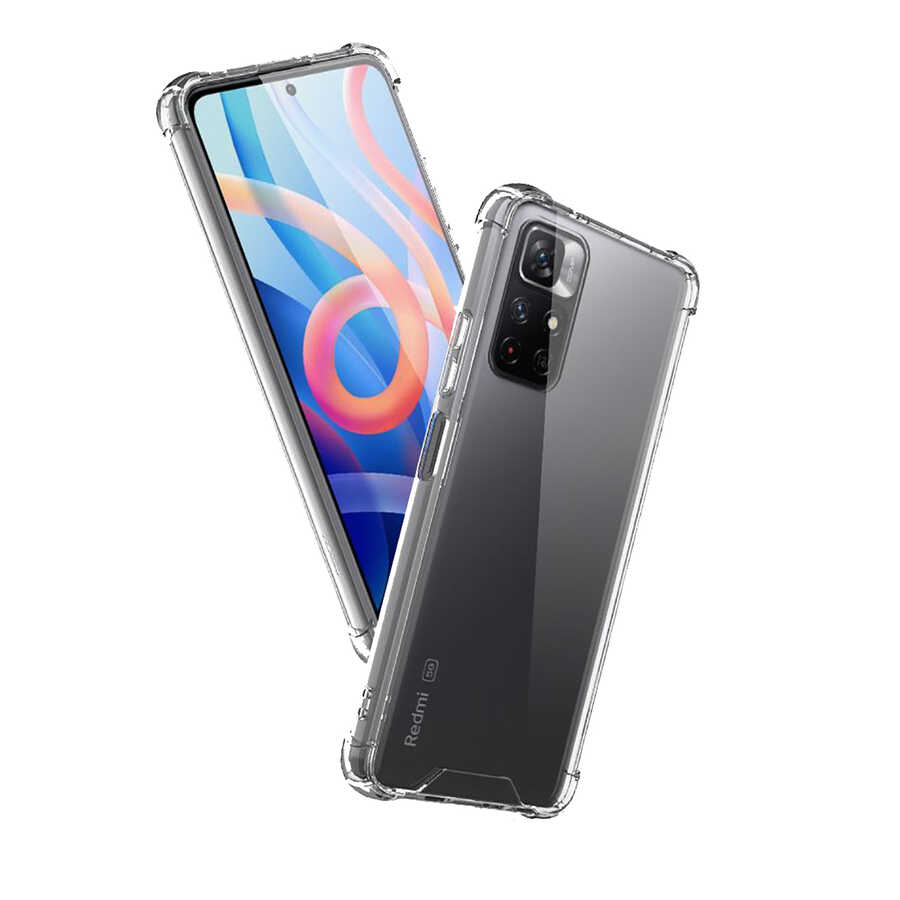 Xiaomi Redmi Note 11T 5G Kılıf NXXA Nitro Anti Shock Silikon-Renksiz
