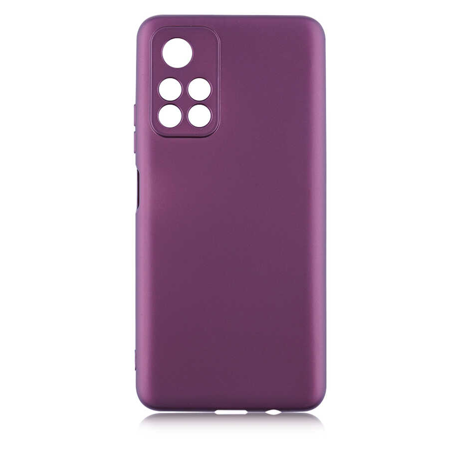 Xiaomi Poco M4 Pro 5G Kılıf NXXA Premier Silikon Kapak-Mürdüm