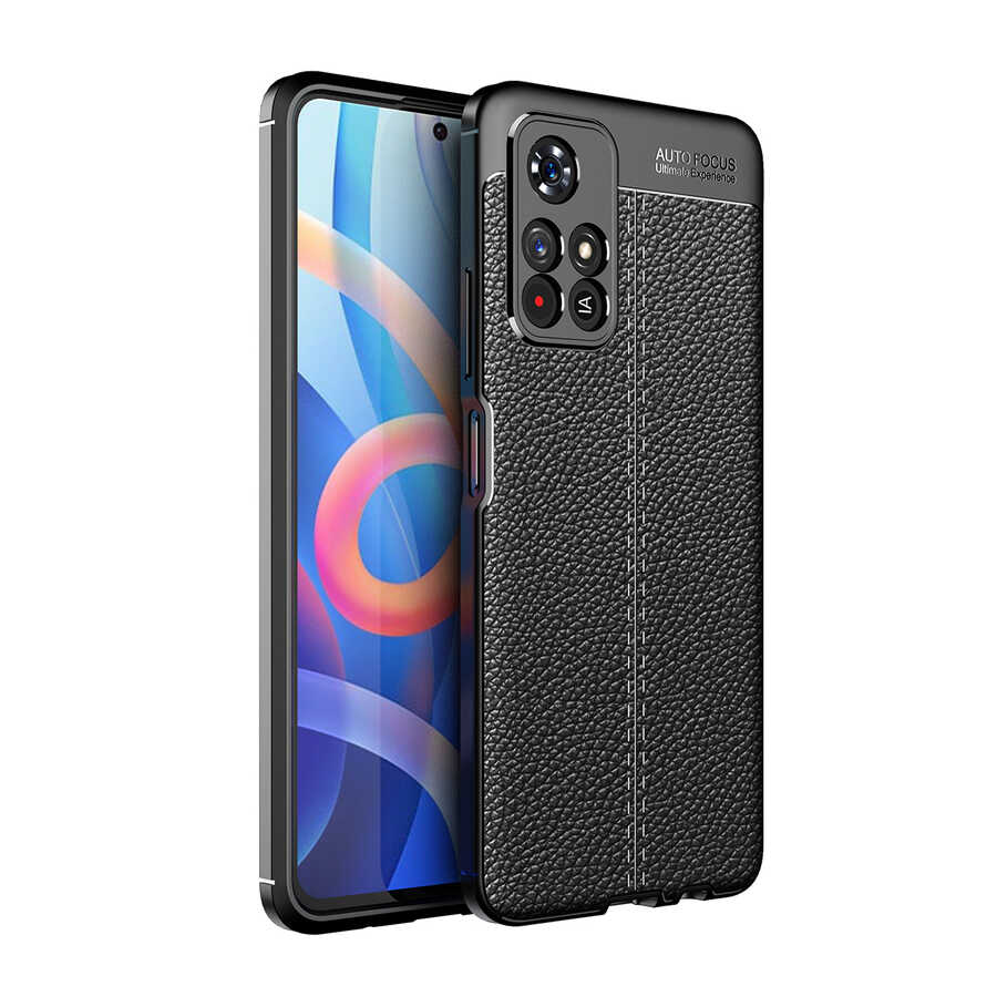 Xiaomi Poco M4 Pro 5G Kılıf NXXA Niss Silikon Kapak-Siyah
