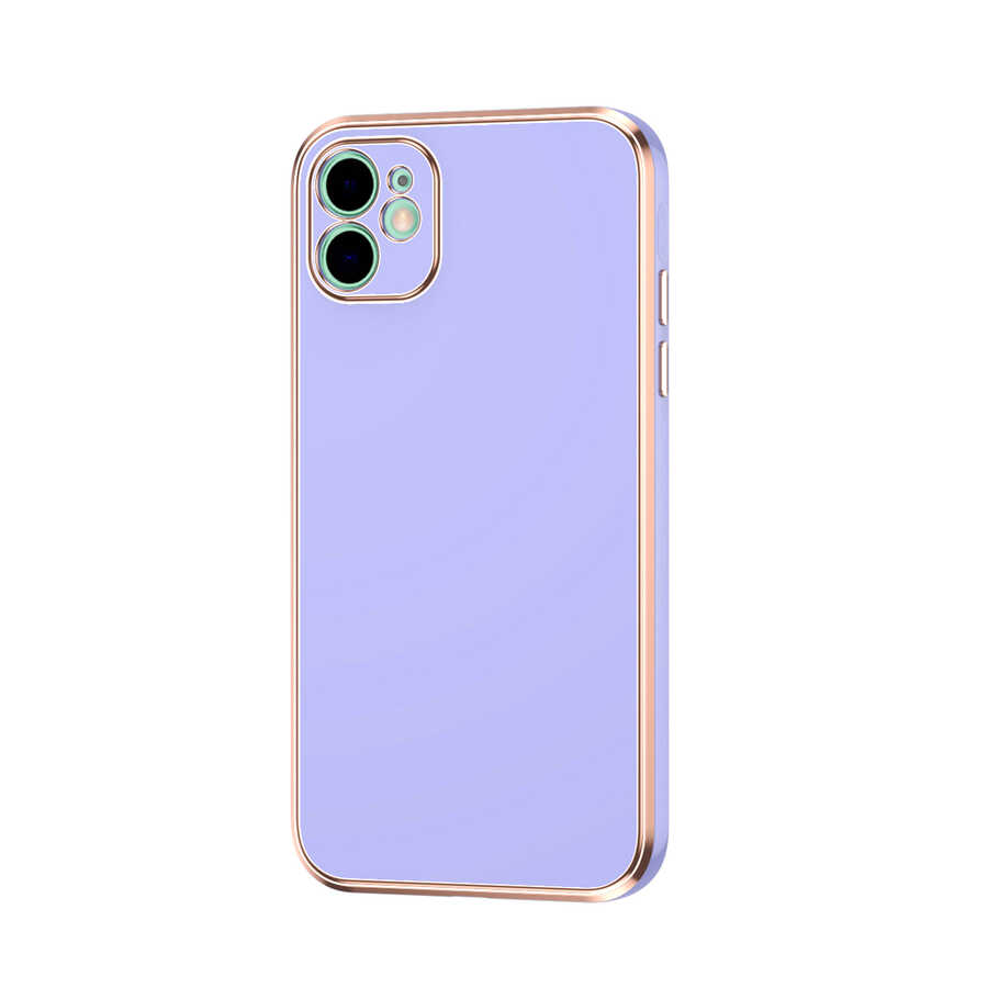 iPhone 12 Kılıf NXXA Bark Kapak-Mor