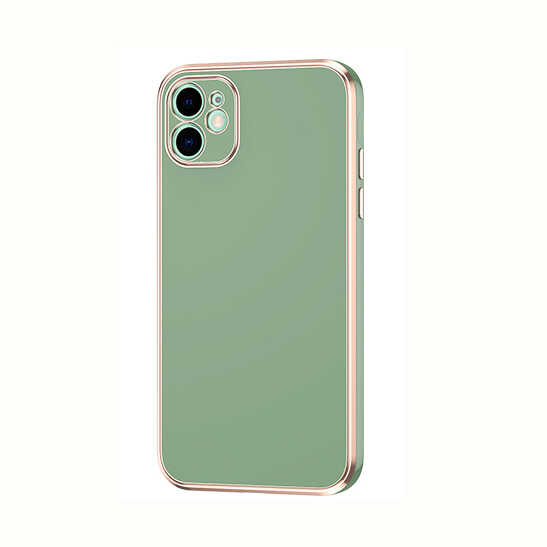 iPhone 12 Uyumlu NXXA Bark Kapak-Açık Yeşil