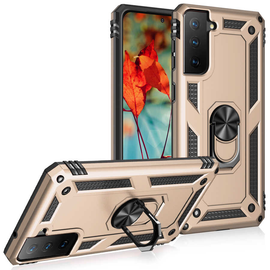 Galaxy S21 FE Kılıf NXXA Vega Kapak-Gold
