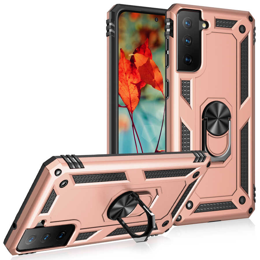 Galaxy S21 FE Kılıf NXXA Vega Kapak-Rose Gold