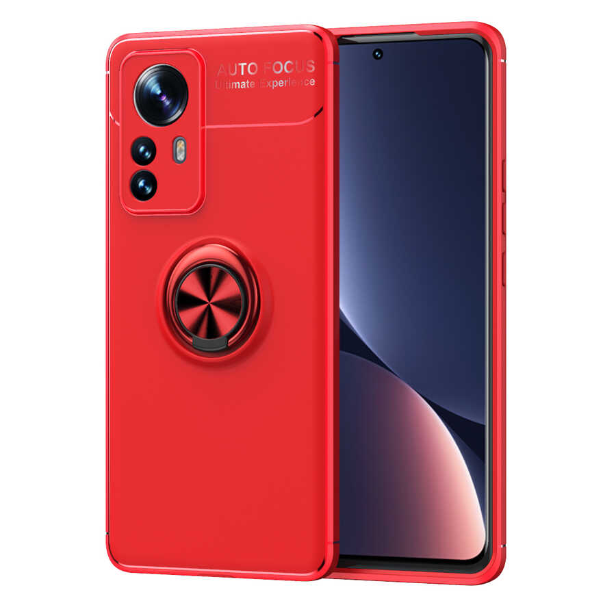 Xiaomi Mi 12 Kılıf NXXA Ravel Silikon Kapak-Kırmızı