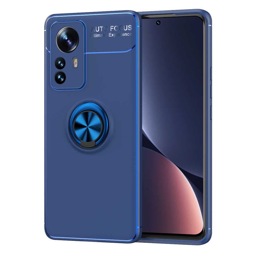 Xiaomi Mi 12 Pro Kılıf NXXA Ravel Silikon Kapak-Mavi