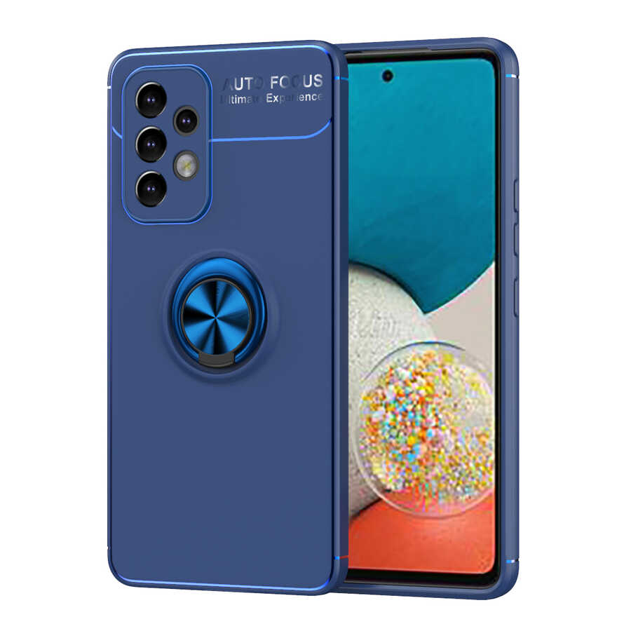 Galaxy A53 5G Kılıf NXXA Ravel Silikon Kapak-Mavi