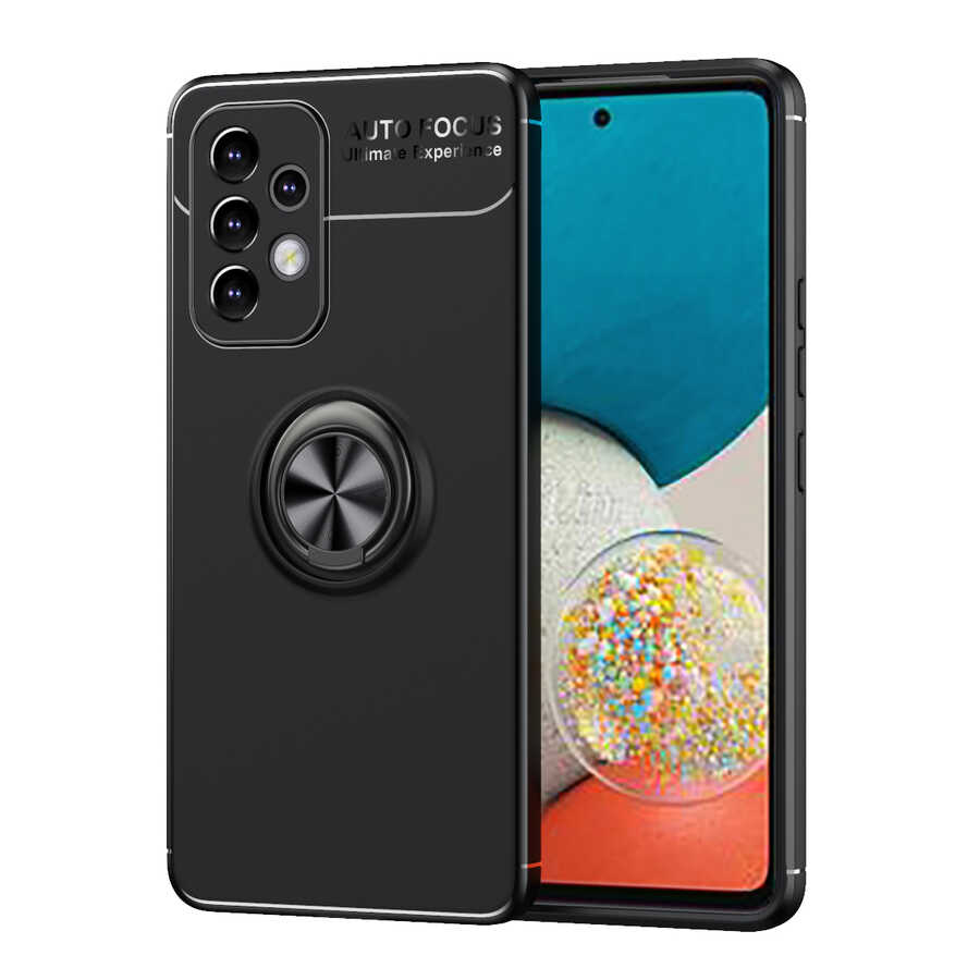 Galaxy A73 Kılıf NXXA Ravel Silikon Kapak-Siyah