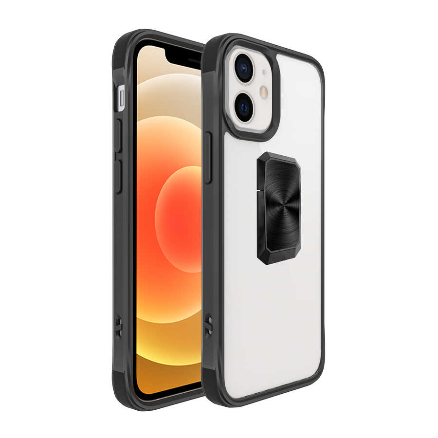 iPhone 12 Uyumlu NXXA V-Bax Kapak-Siyah