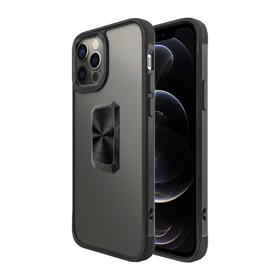 iPhone 12 Pro Uyumlu NXXA V-Bax Kapak-Siyah